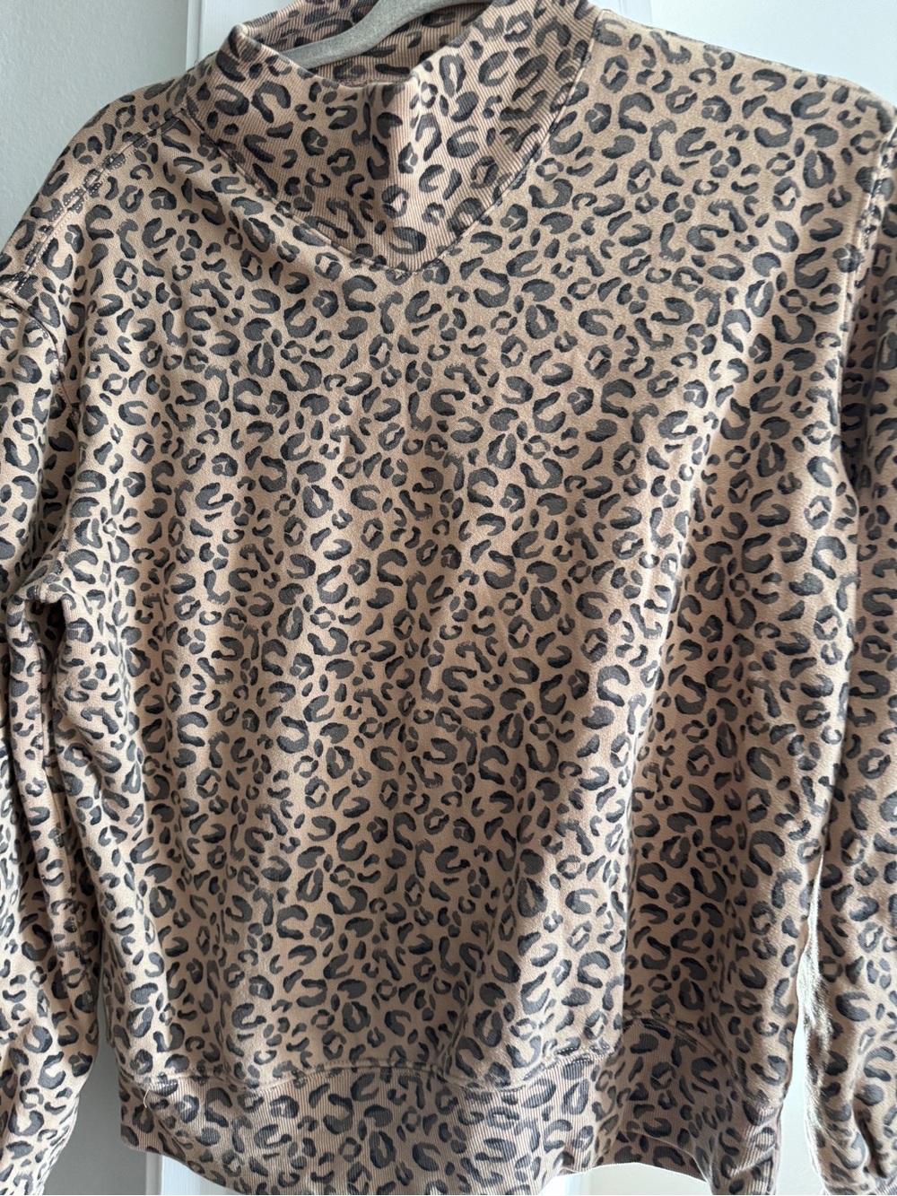 Abercrombie & Fitch Leopard Print Hoodie - Brown & Black XSMALL
